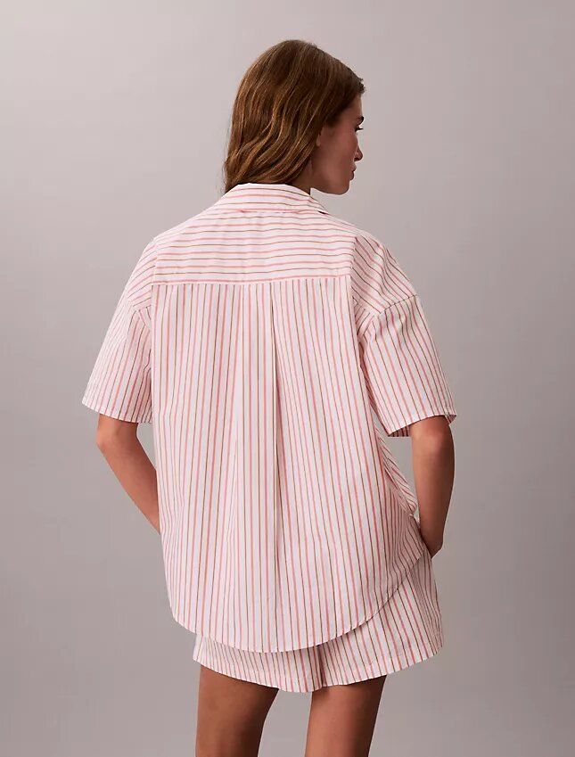 Cotton Poplin Relaxed Short Sleeve Sleep Shirt Cotton Poplin Relaxed Short Sleeve Sleep Shirt
