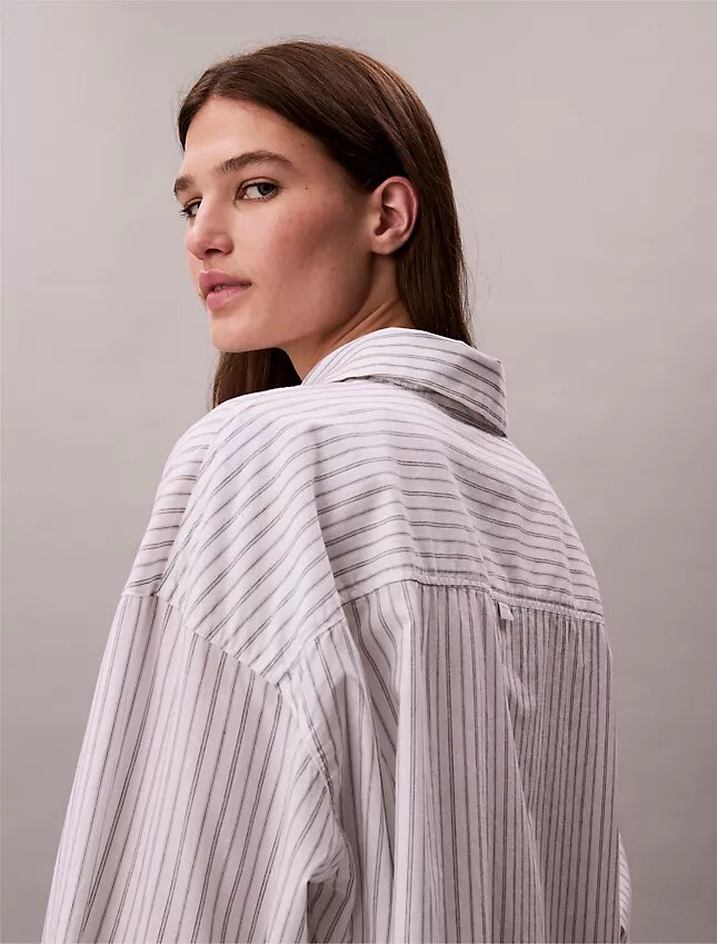 Cotton Poplin Relaxed Sleep Button-Down Shirt Cotton Poplin Relaxed Sleep Button-Down Shirt