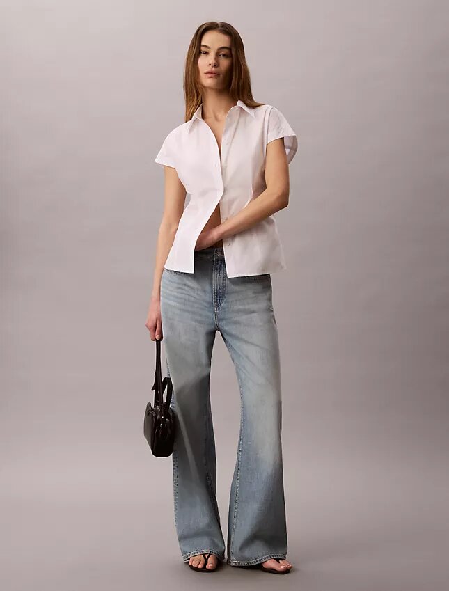 Cotton Poplin Short Sleeve Button-Down Shirt Cotton Poplin Short Sleeve Button-Down Shirt