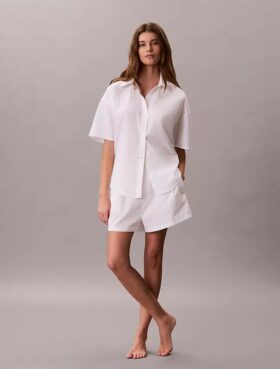 Cotton Poplin Sleep Shorts