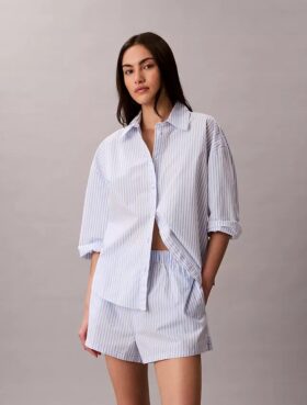 Cotton Poplin Sleep Shorts