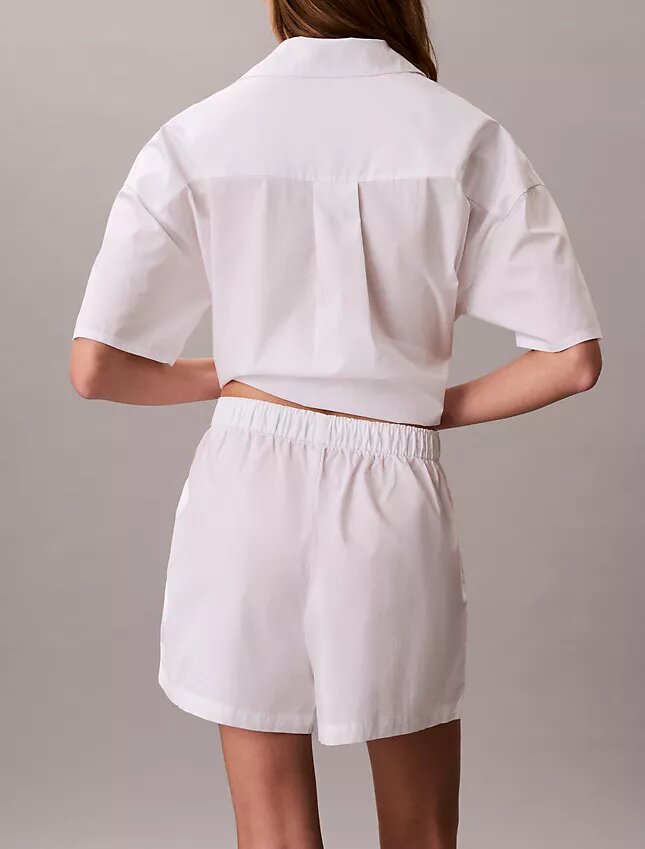 Cotton Poplin Sleep Shorts Cotton Poplin Sleep Shorts