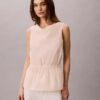 Cotton Poplin Sleeveless Blouse Cotton Poplin Sleeveless Blouse