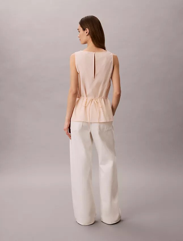 Cotton Poplin Sleeveless Blouse Cotton Poplin Sleeveless Blouse