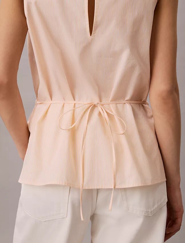 Cotton Poplin Sleeveless Blouse Cotton Poplin Sleeveless Blouse