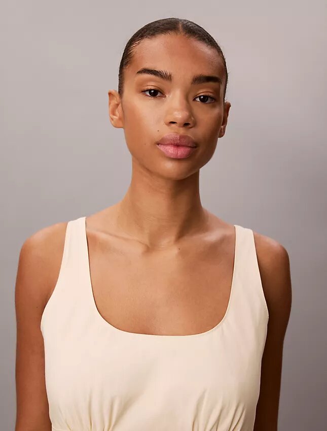 Cotton Poplin Sleeveless Midi Dress Cotton Poplin Sleeveless Midi Dress