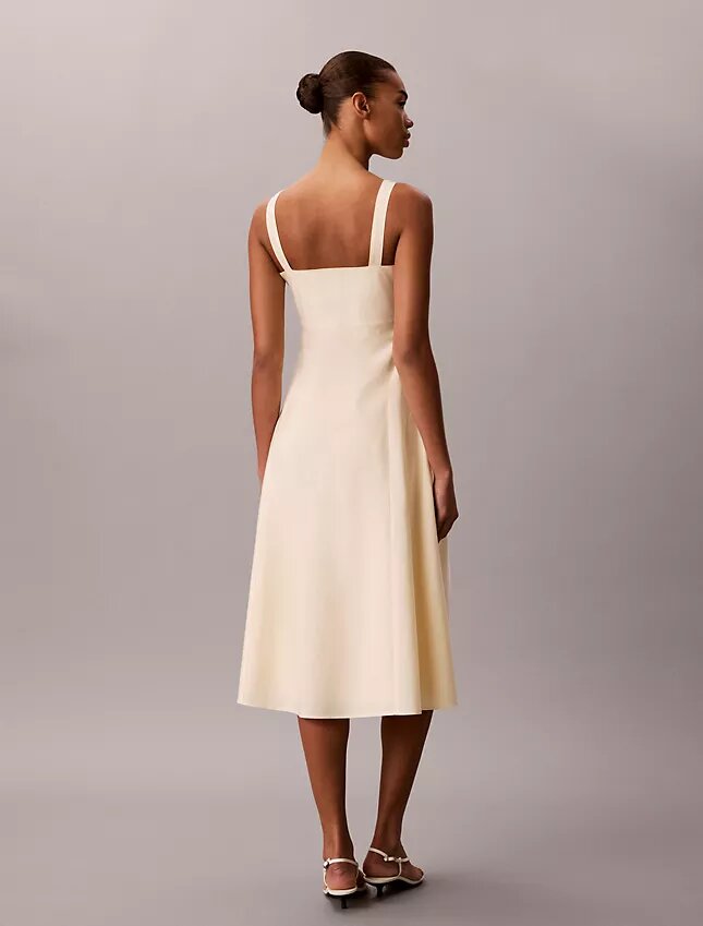 Cotton Poplin Sleeveless Midi Dress Cotton Poplin Sleeveless Midi Dress