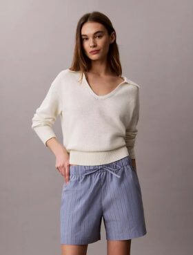 Cotton Poplin Stripe Boxer Shorts