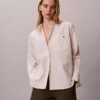 Cotton Poplin Stripe Relaxed Button-Down Shirt