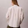 Cotton Poplin Stripe Relaxed Button-Down Shirt
