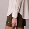 Cotton Poplin Stripe Relaxed Button-Down Shirt
