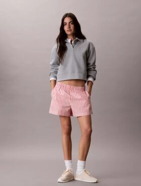 Cotton Poplin Stripe Shorts