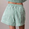 Cotton Poplin Track Sleep Shorts