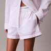 Cotton Poplin V-Day Sleep Shorts