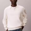Cotton Relaxed Polo Sweater Cotton Relaxed Polo Sweater