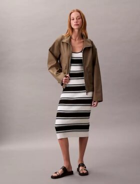 Cotton Rib Midi Tank Dress
