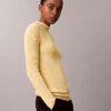 Cotton Rib Slim Sweater