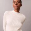 Cotton Rib Slim Sweater