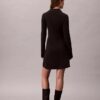 Cotton Rib V-Neck Polo Mini Dress