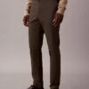 Cotton Sateen Slim Chino Pants