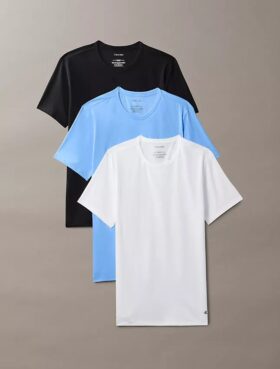 Cotton Stretch Blend 3-Pack Slim Fit Crewneck T-Shirt