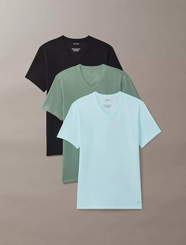 Cotton Stretch Blend 3-Pack Slim Fit V-Neck T-Shirt Cotton Stretch Blend 3-Pack Slim Fit V-Neck T-Shirt