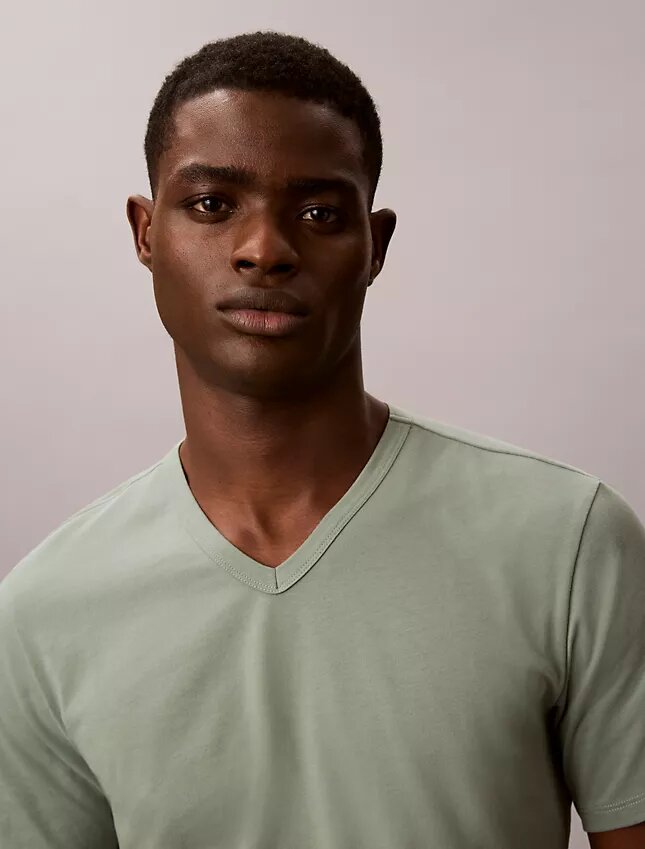 Cotton Stretch Blend 3-Pack Slim Fit V-Neck T-Shirt Cotton Stretch Blend 3-Pack Slim Fit V-Neck T-Shirt