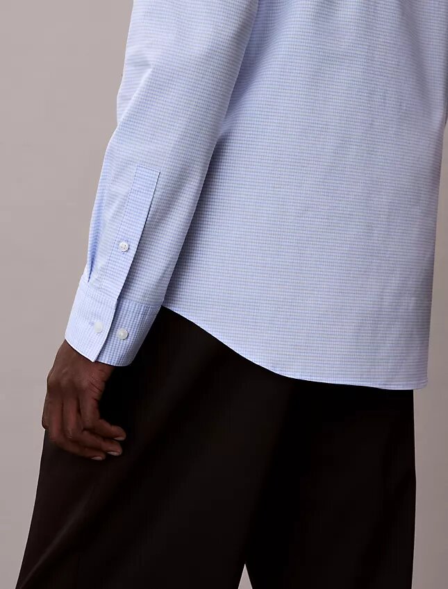 Cotton Stretch Gingham Slim Button-Down Shirt Cotton Stretch Gingham Slim Button-Down Shirt