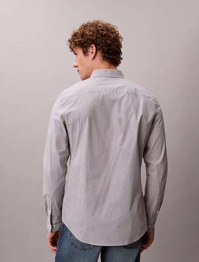 Cotton Stretch Gingham Slim Button-Down Shirt Cotton Stretch Gingham Slim Button-Down Shirt