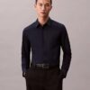Cotton Stretch Poplin Slim Button-Down Shirt Cotton Stretch Poplin Slim Button-Down Shirt