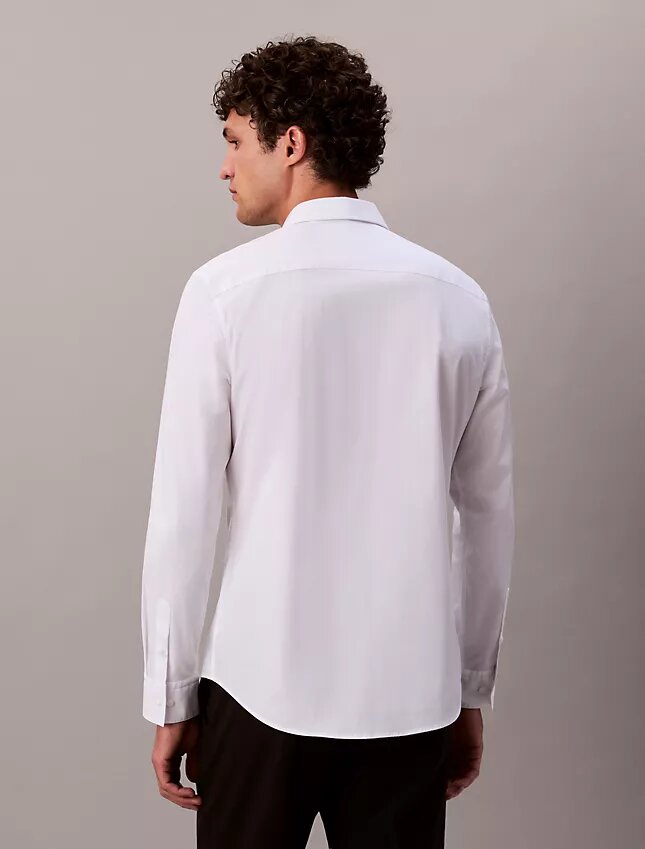 Cotton Stretch Poplin Slim Button-Down Shirt Cotton Stretch Poplin Slim Button-Down Shirt