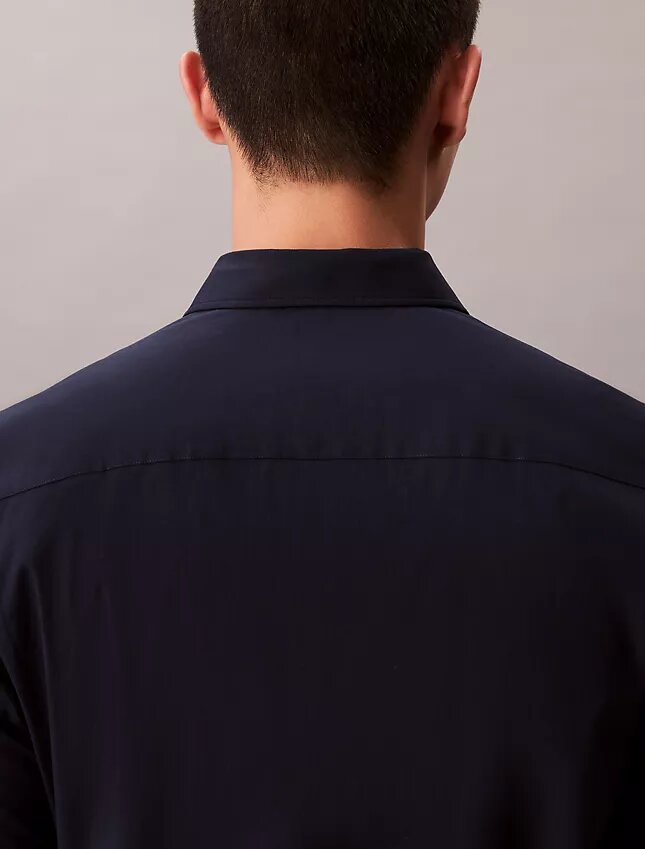 Cotton Stretch Poplin Slim Button-Down Shirt Cotton Stretch Poplin Slim Button-Down Shirt