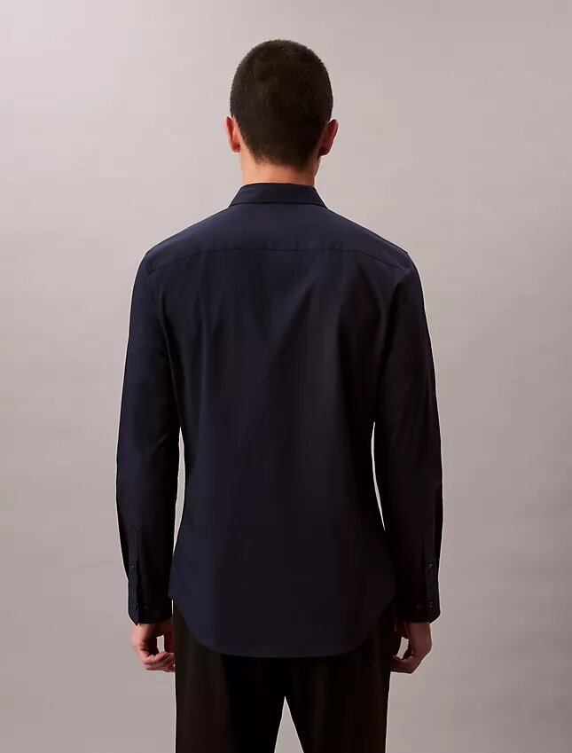 Cotton Stretch Poplin Slim Button-Down Shirt Cotton Stretch Poplin Slim Button-Down Shirt