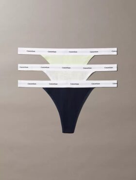 Cotton Stretch Rib 3-Pack String Thong