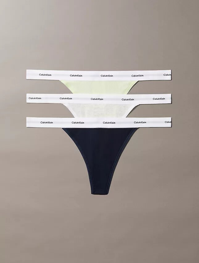 Cotton Stretch Rib 3-Pack String Thong Cotton Stretch Rib 3-Pack String Thong