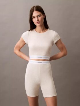 Cotton Stretch Rib Bike Shorts