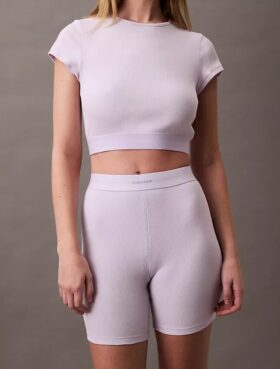 Cotton Stretch Rib Bike Shorts