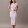 Cotton Stretch Rib Cropped Tee
