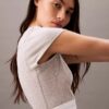 Cotton Stretch Rib Cropped Tee