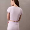 Cotton Stretch Rib Cropped Tee