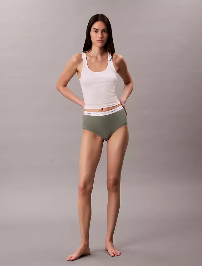 Cotton Stretch Rib High Rise Brief Cotton Stretch Rib High Rise Brief