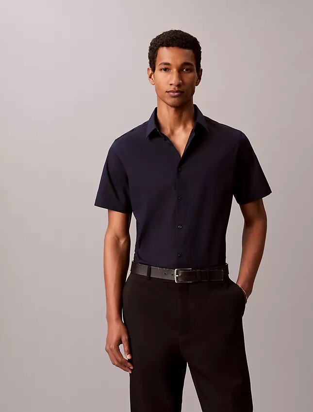Cotton Stretch Slim Button-Down Shirt Cotton Stretch Slim Button-Down Shirt