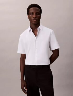 Cotton Stretch Slim Button-Down Shirt
