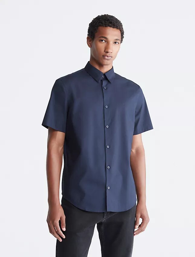 Cotton Stretch Slim Button-Down Shirt Cotton Stretch Slim Button-Down Shirt