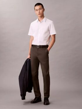 Cotton Stretch Slim Button-Down Shirt