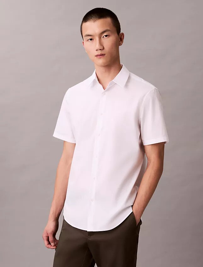 Cotton Stretch Slim Button-Down Shirt Cotton Stretch Slim Button-Down Shirt