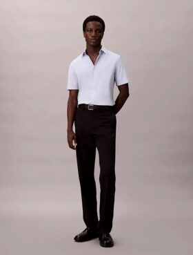 Cotton Stretch Slim Button-Down Shirt
