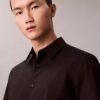 Cotton Stretch Slim Button-Down Shirt