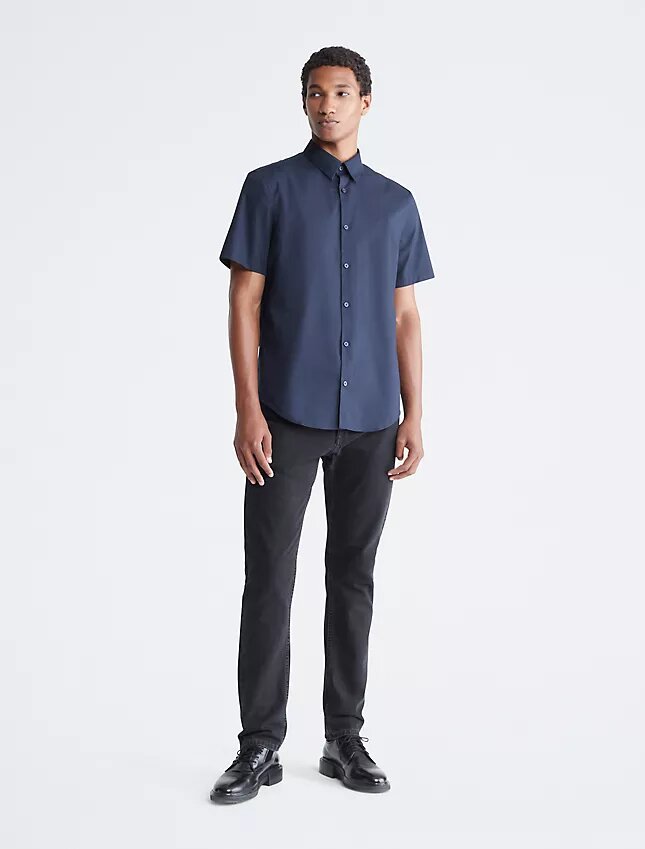 Cotton Stretch Slim Button-Down Shirt Cotton Stretch Slim Button-Down Shirt