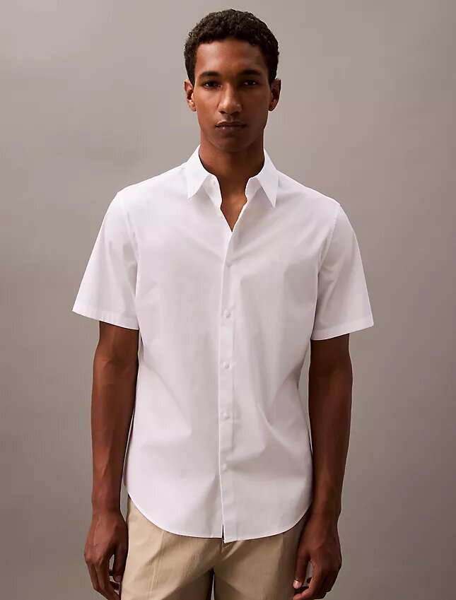 Cotton Stretch Slim Button-Down Shirt Cotton Stretch Slim Button-Down Shirt